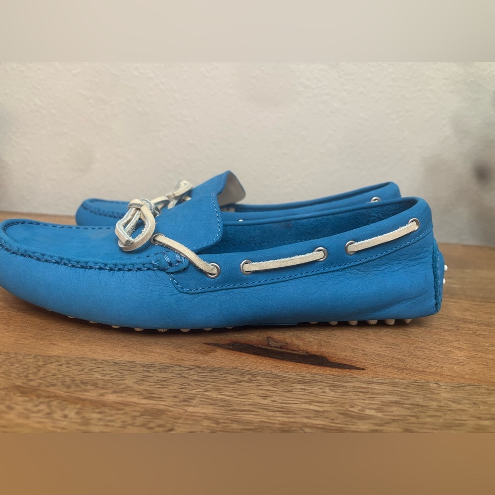 Cole Haan x Nike Air Blue Soft Leather Driving Loafers